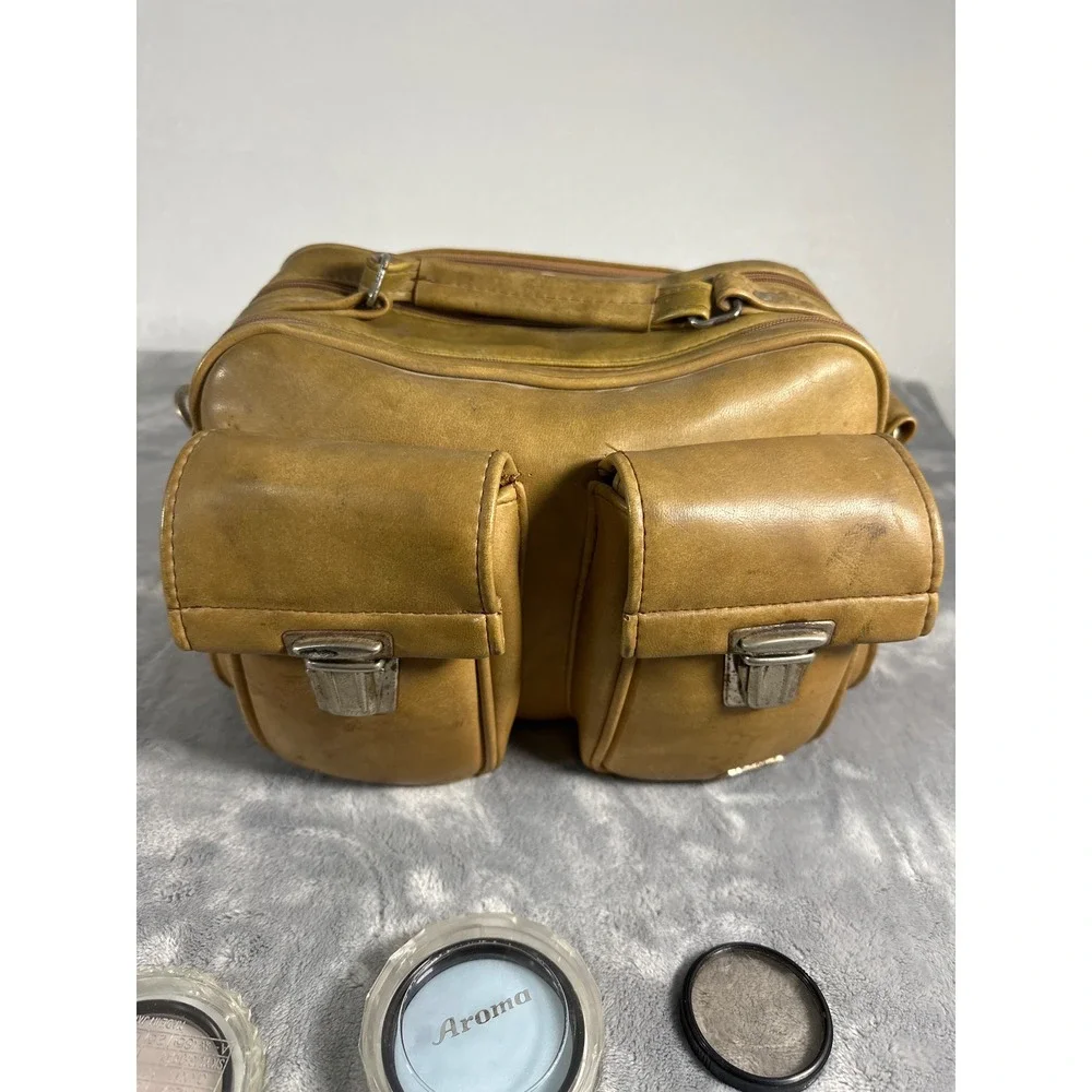 Vintage Minolta XG-1 35mm SLR Camera Kit Rokkor-X 50mm Lens Flash Bag Bundle
